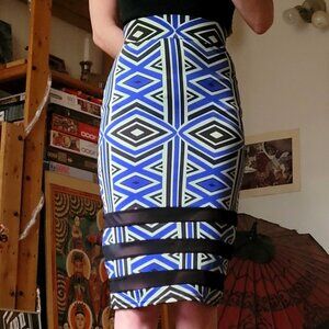 Baby phat pencil geometry skirt - S